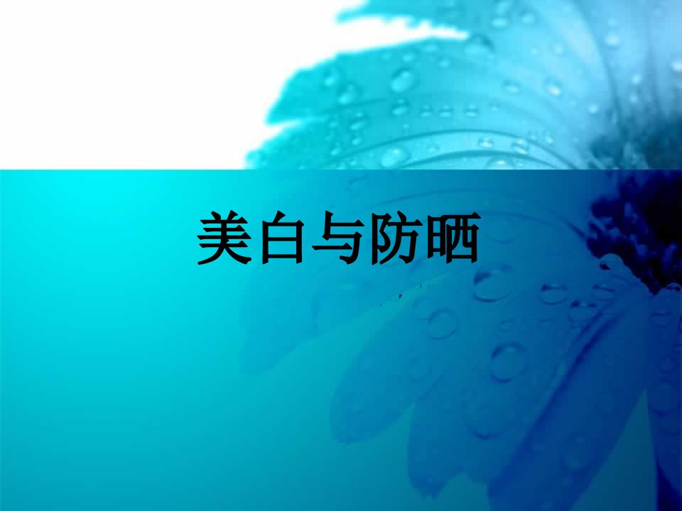 《防晒系列课程》PPT课件