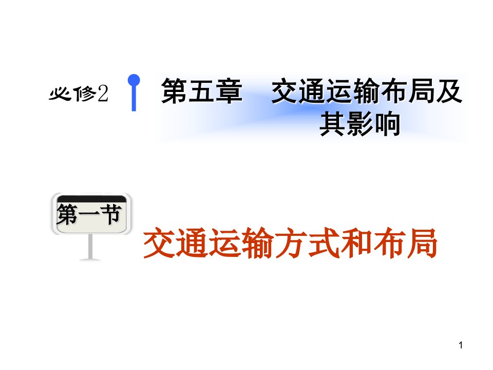 2012届高考复习地理课件福建用必修2第5章节第1节交通运输