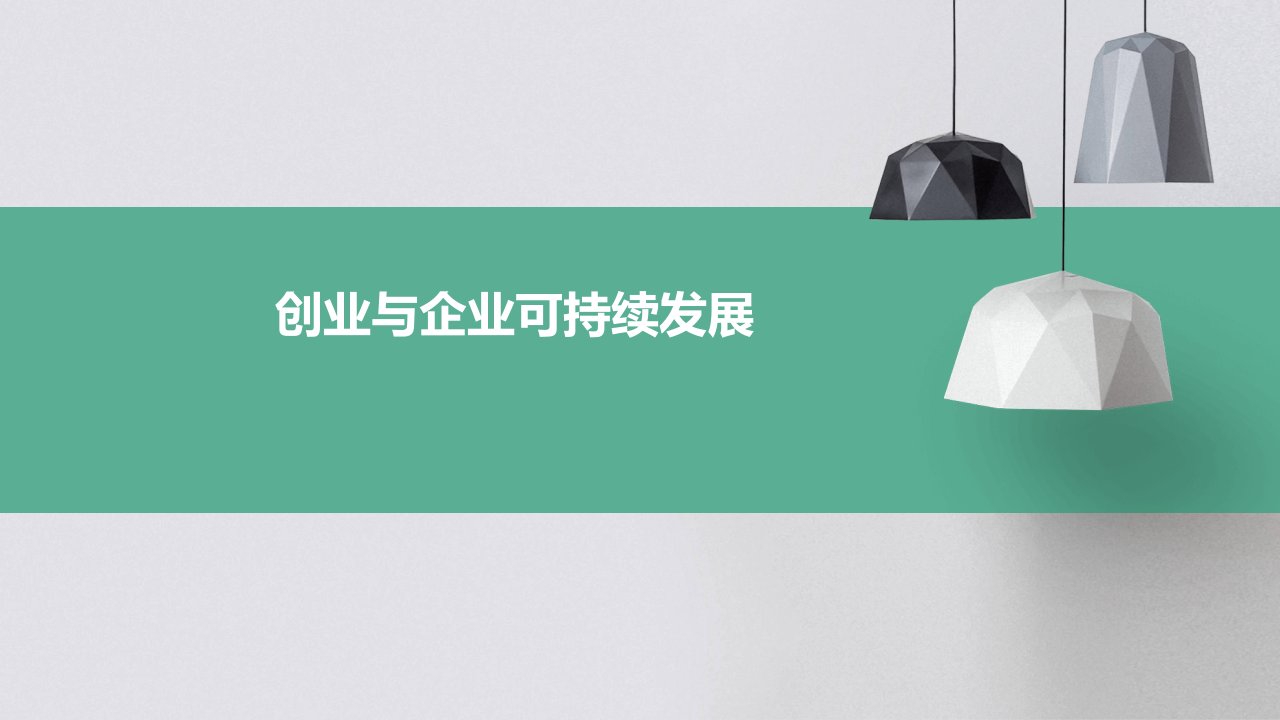 创业与企业可持续发展