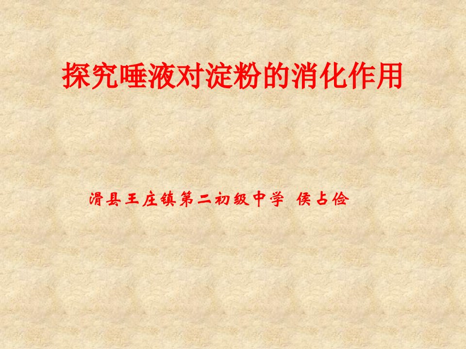 探究唾液对淀粉的消化作用-课件（ppt·精选）