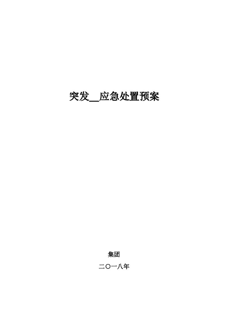 集团公司应急预案