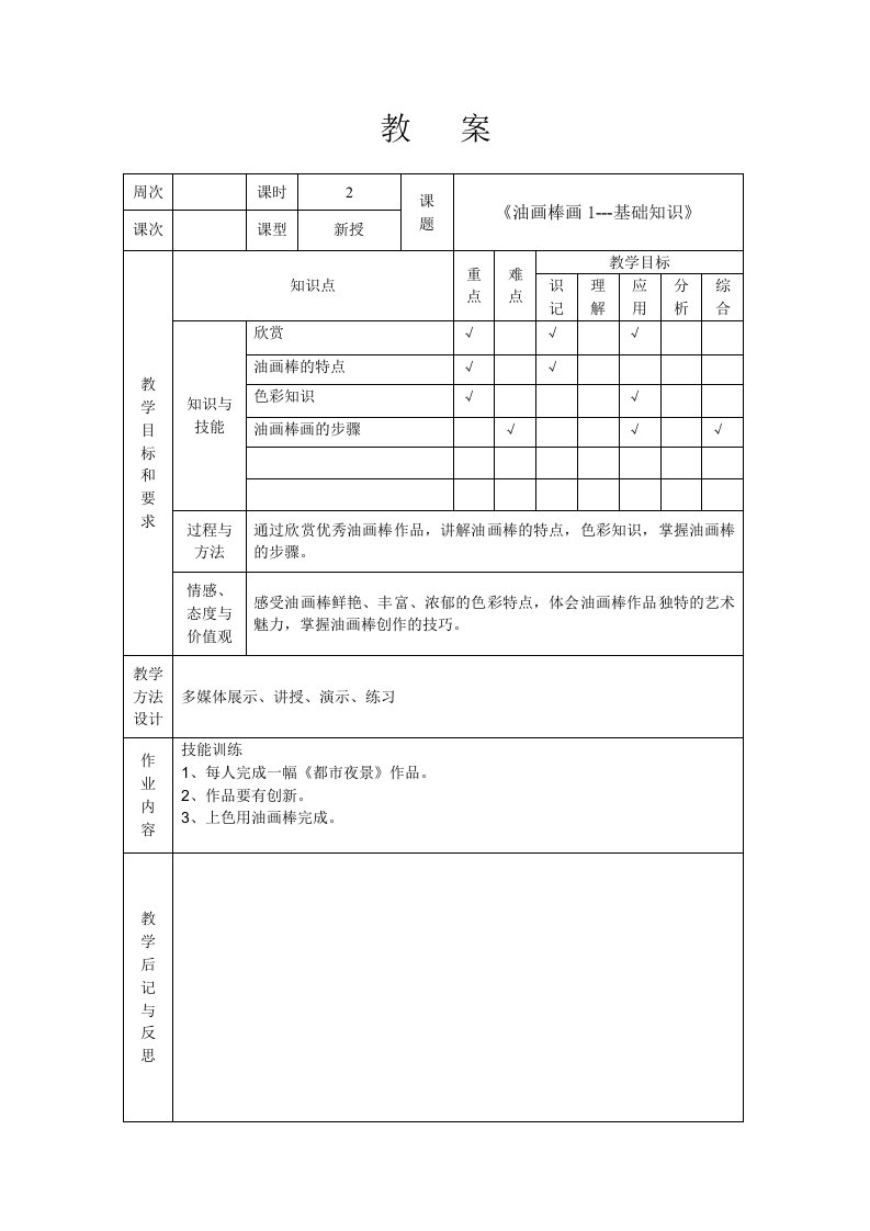 油画棒画1---基础知识