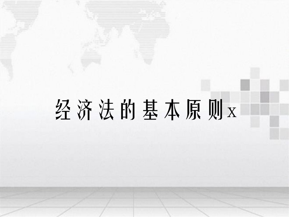 经济法的基本原则x