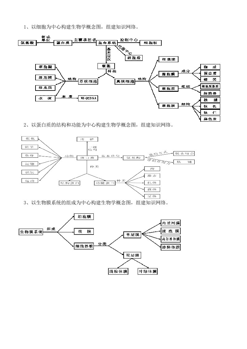 生物科技-高中生物概念图总汇