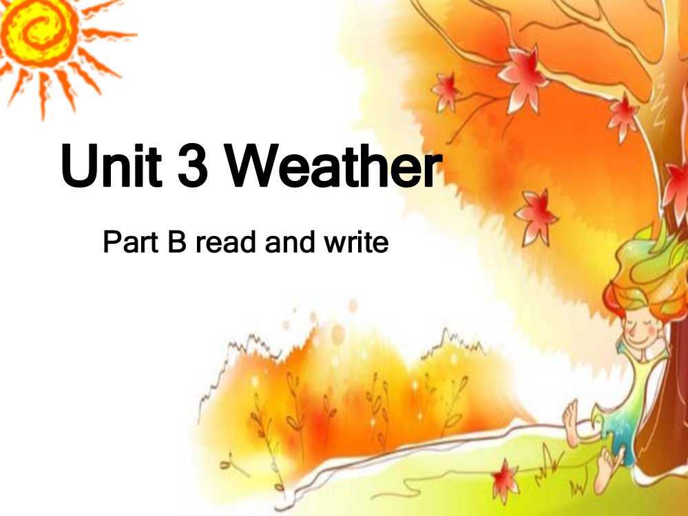 四年级英语下册Unit-3-weather-part-B-read-and-write