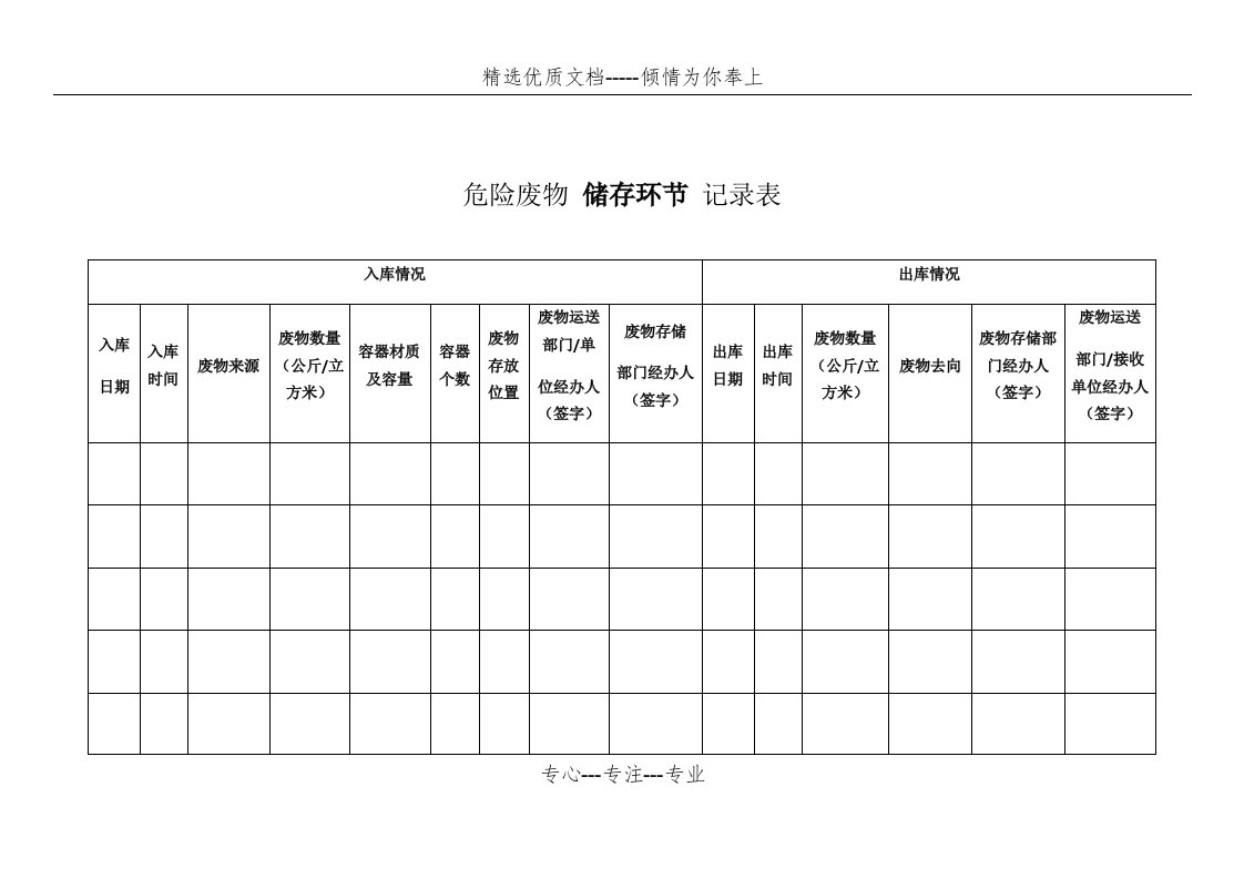 危险废物-储存环节-记录表(共2页)