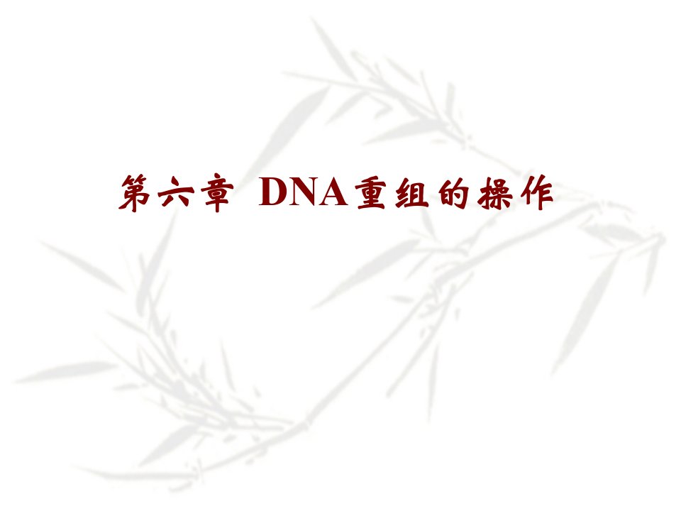 并购重组-DNA重组的操作