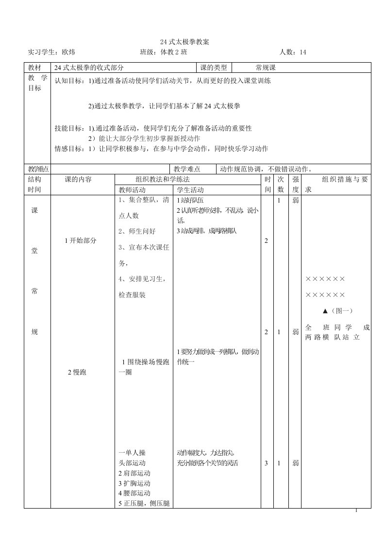 24式太极拳教案