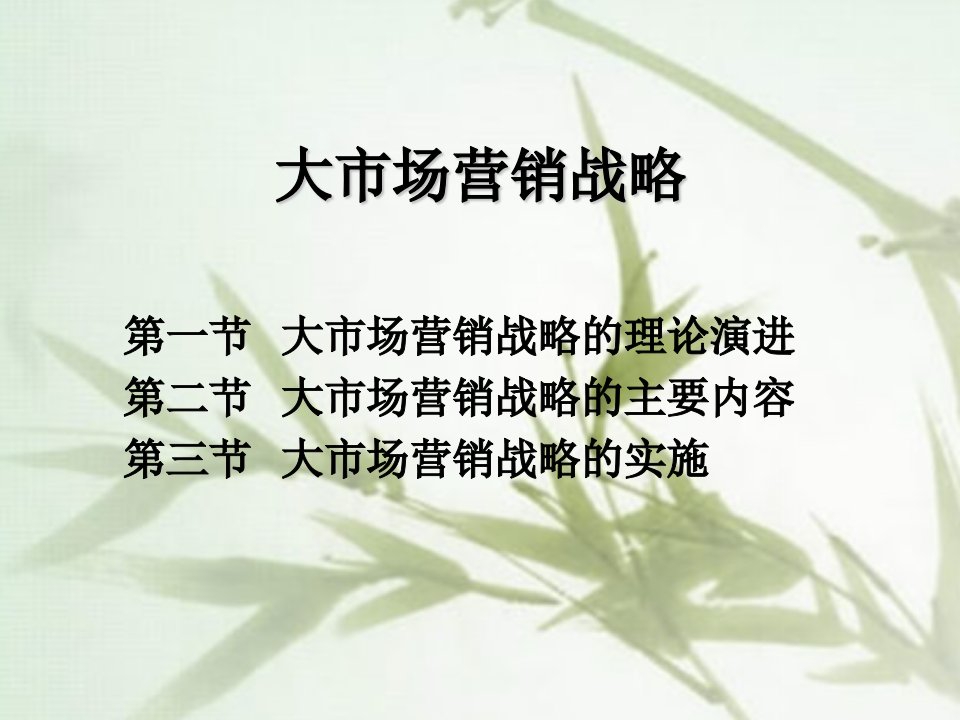 经济学大市场营销战略课件模版课件