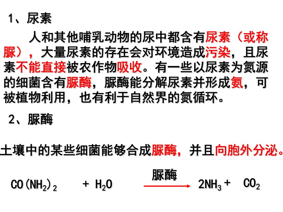 分离以尿素为氮源的微生物课件