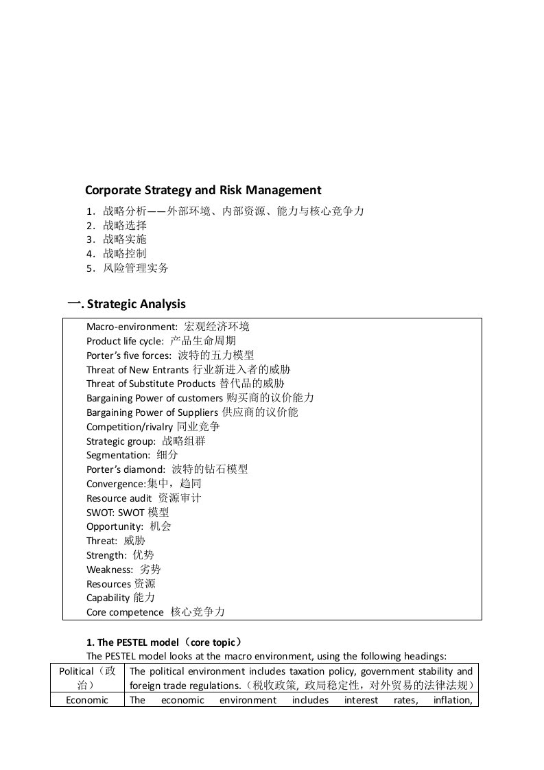 注会英语【战略】CPA