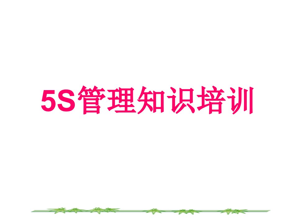 5S培训(理论教材)