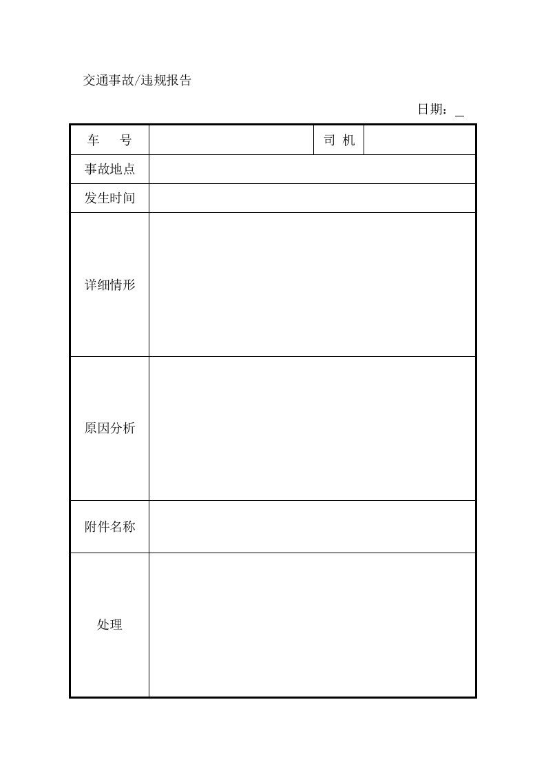 交通运输-交通事故、违规报告