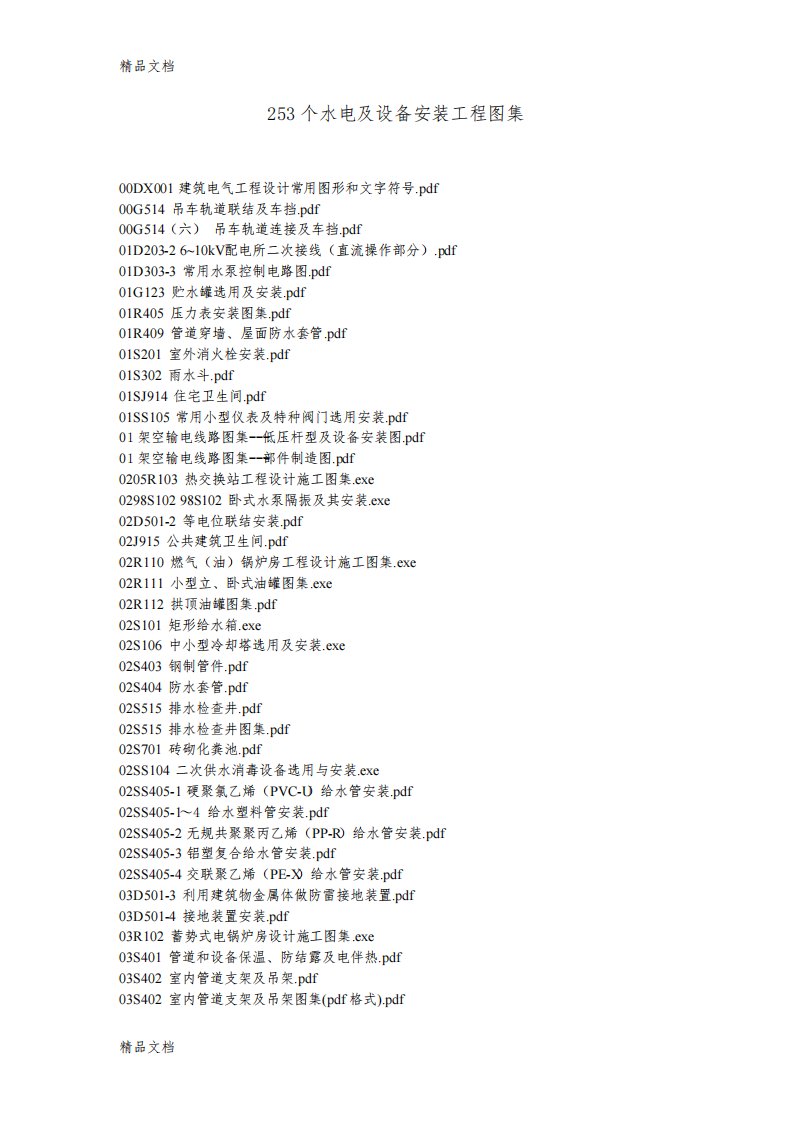253个水电及设备安装工程图集培训课件