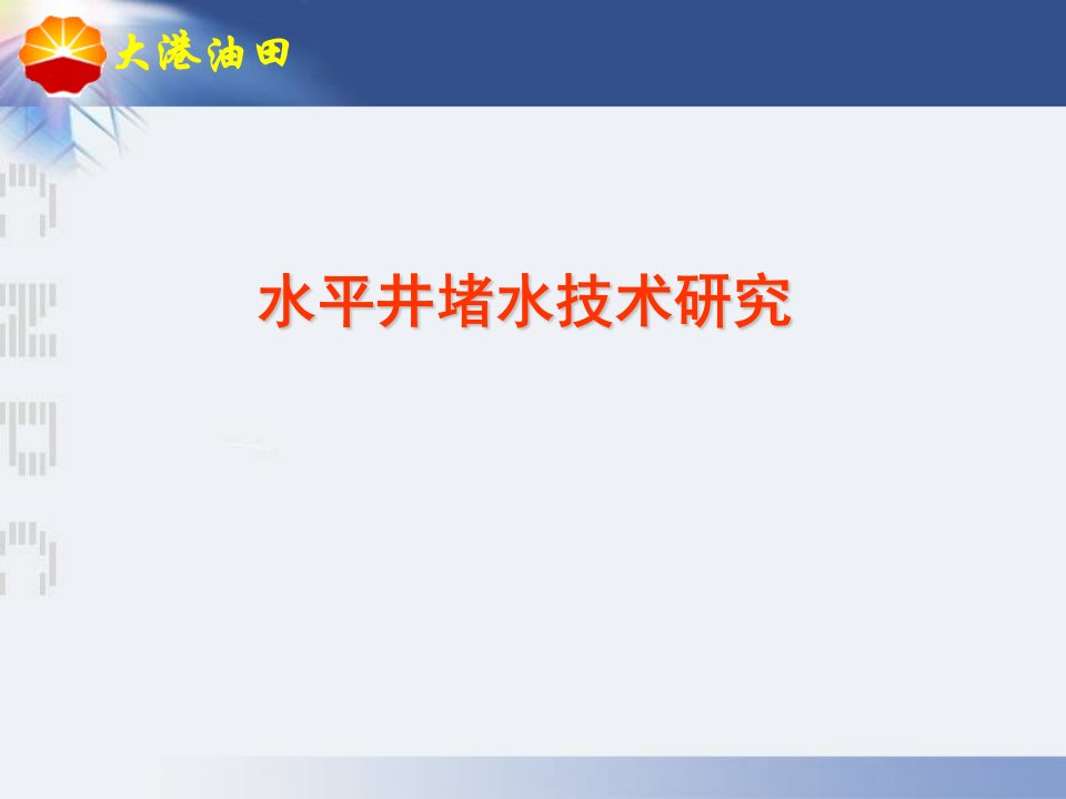 《水平井堵水技术研究.》