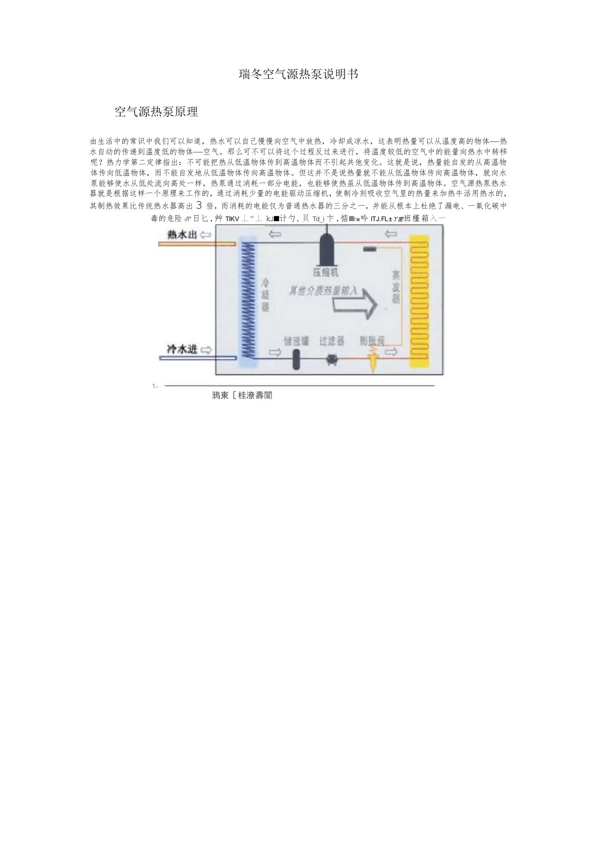 瑞冬空气源热泵说明书