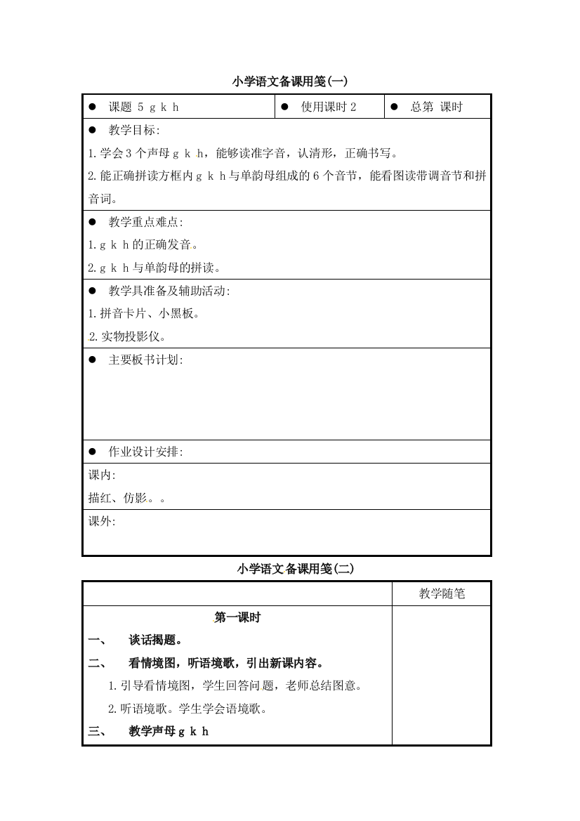 小学语文备课用笺(一)[1]