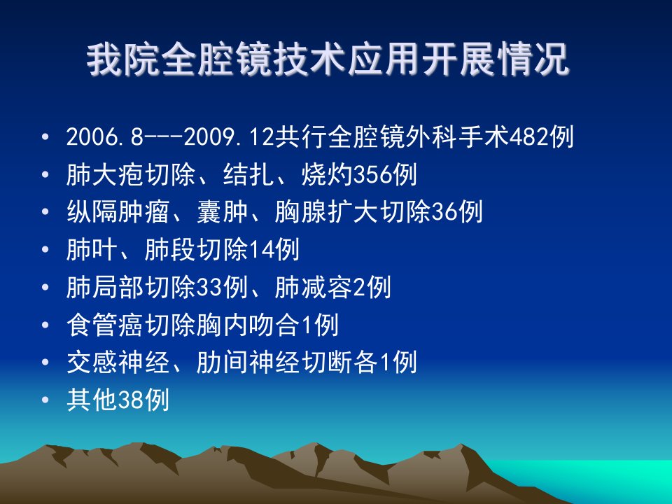 全腔镜技术在胸外科的应用课件