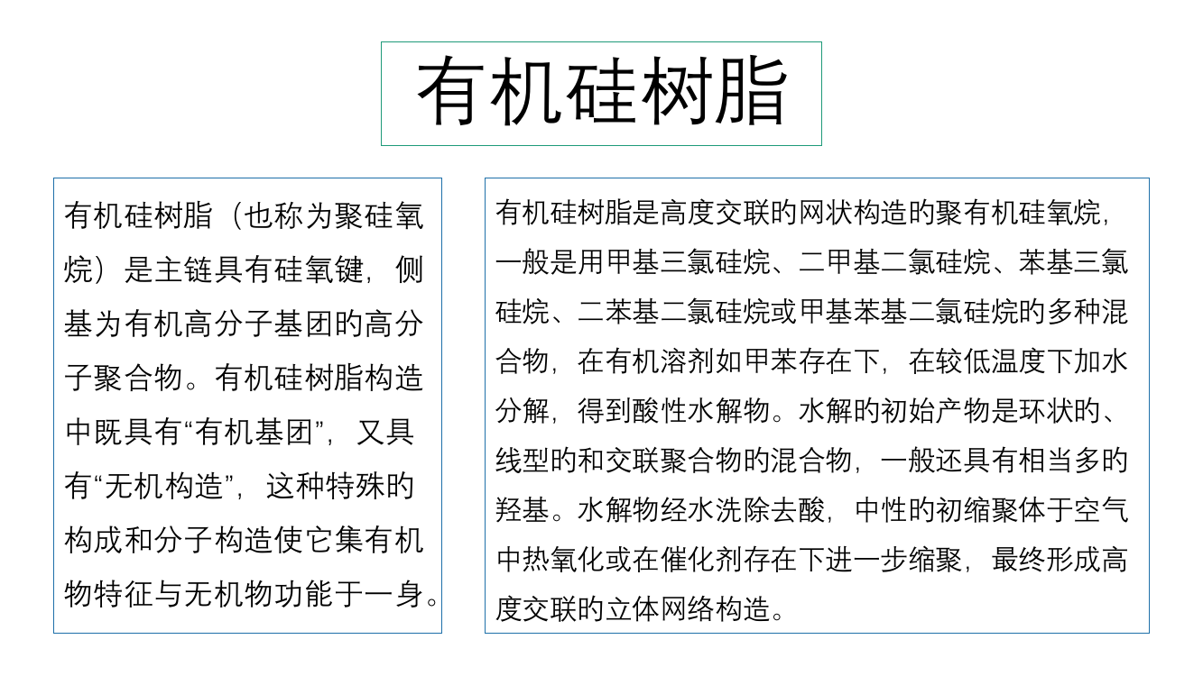 有机硅树脂专题知识讲座