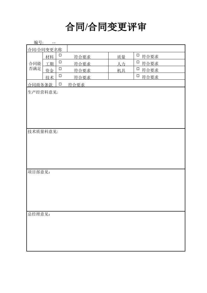 表格模板-与顾客有关过程管理程序记录表格