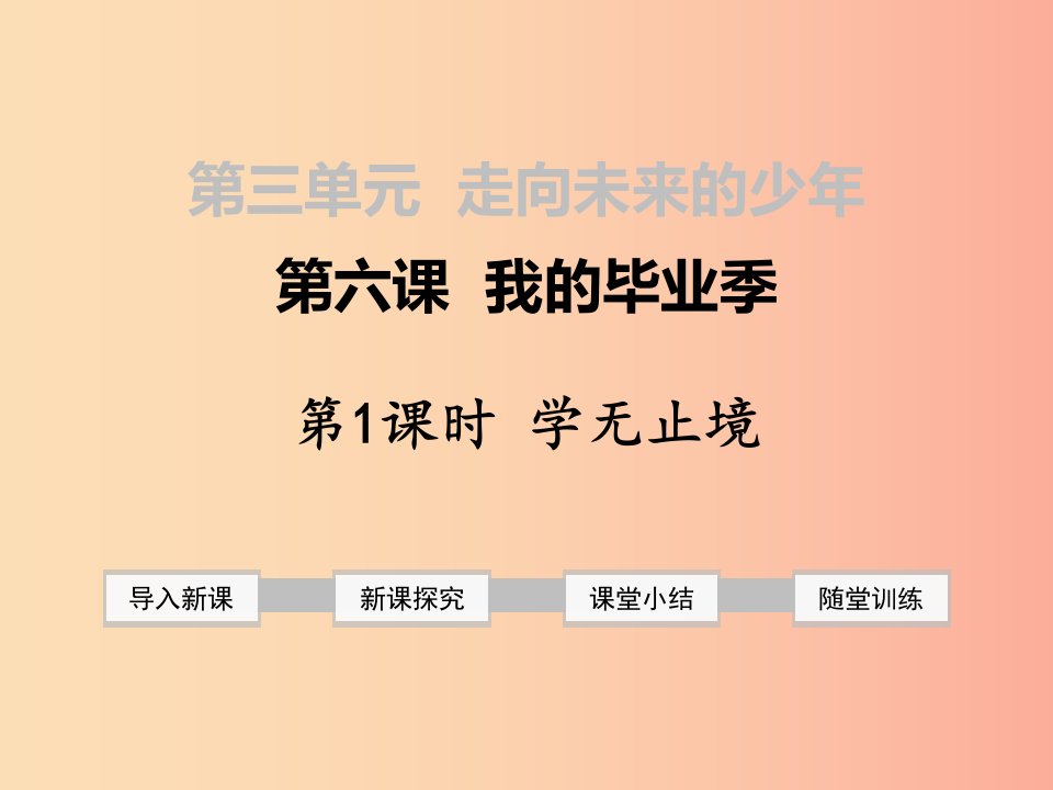 九年级道德与法治下册