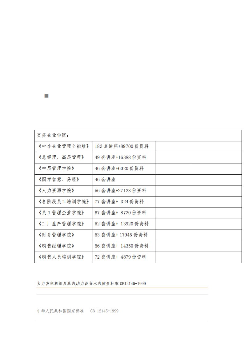 GB火力发电机组与蒸汽动力设备水汽质量标准