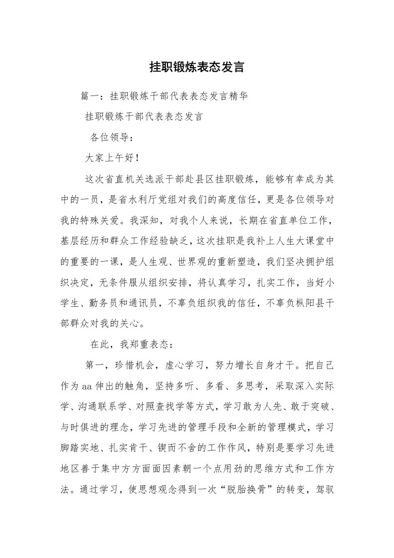 挂职锻炼表态发言_1