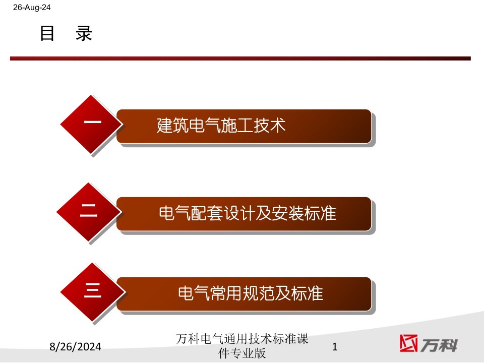 万科电气通用技术标准课件课件