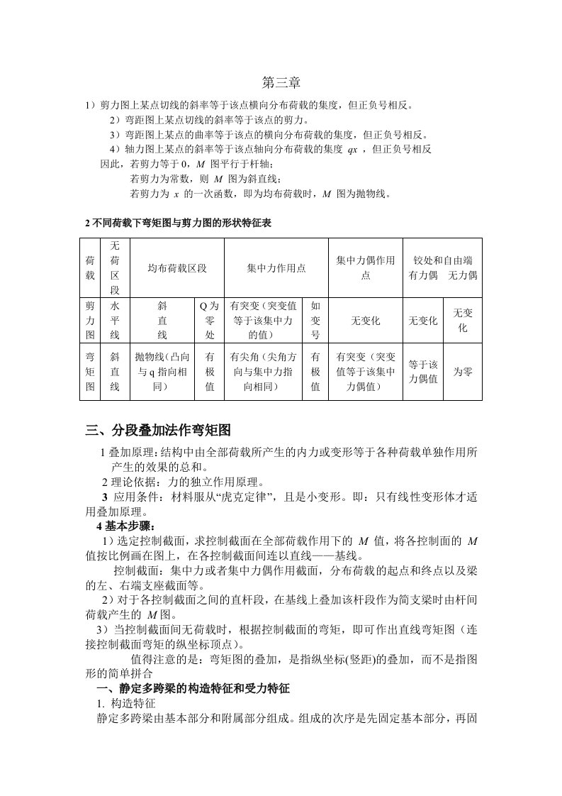 结构力学知识点总结