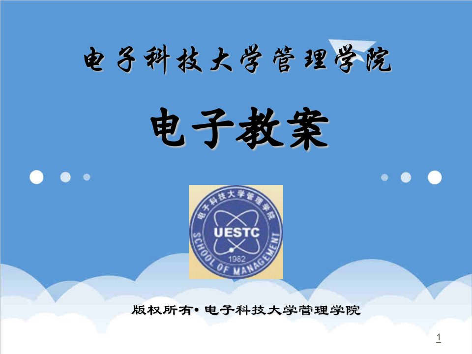 电子行业-管理经济学电子科技大学管理学院