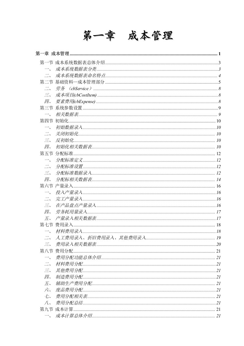 成本管理-K3成本技术支持手册