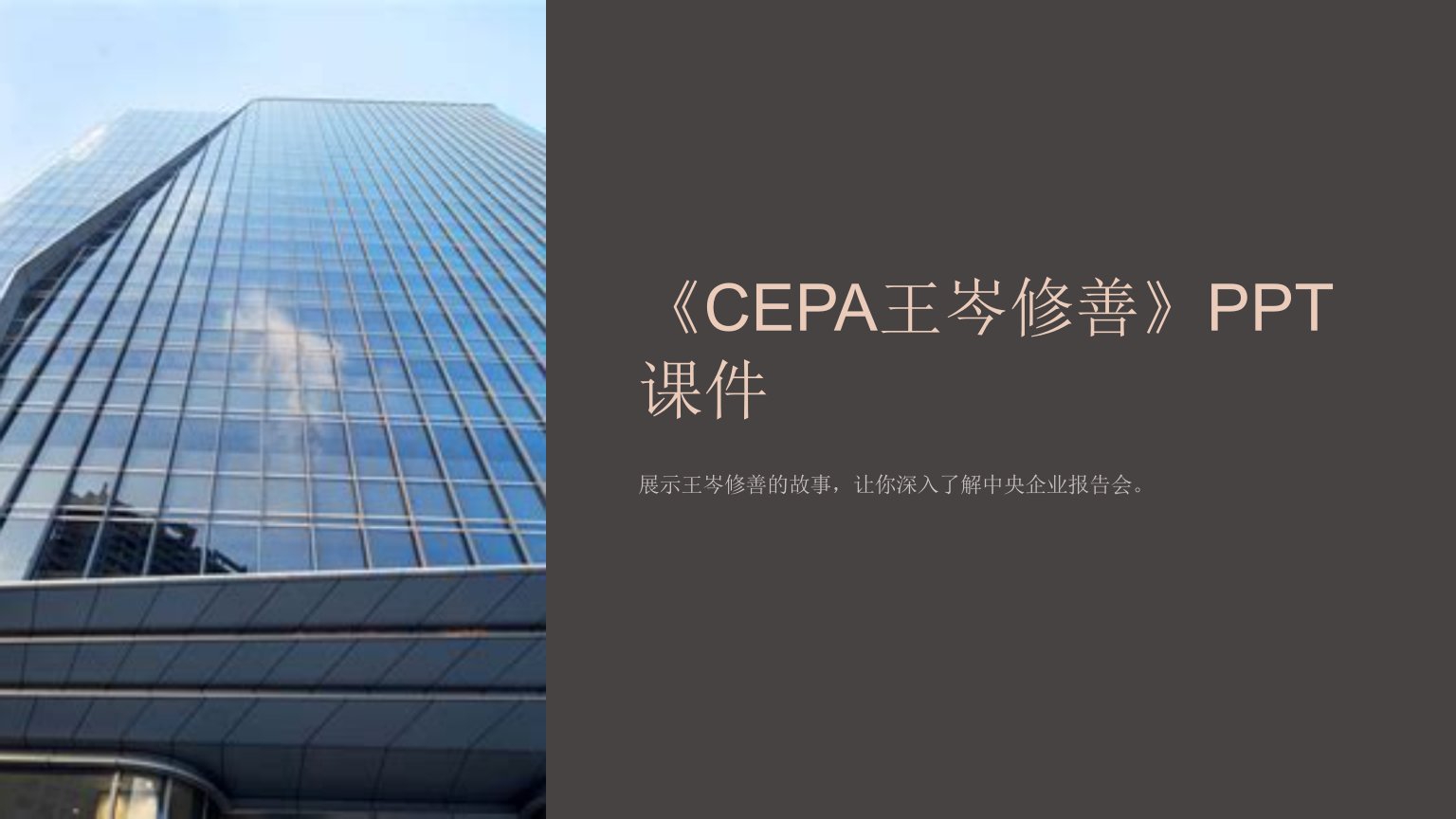 《CEPA王岑修善》课件