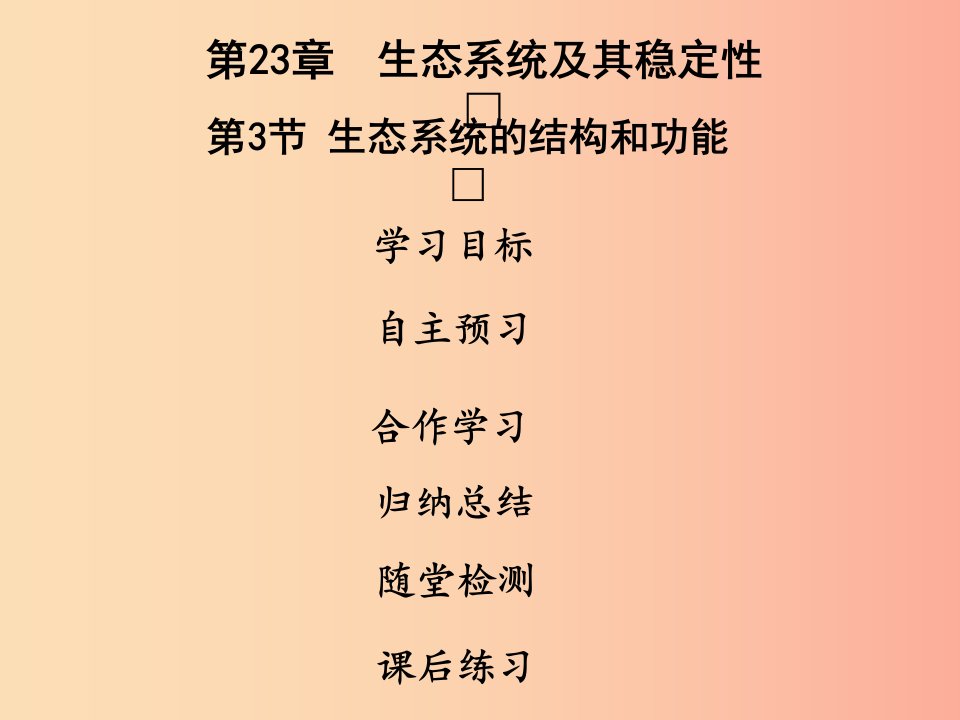 2019年八年级生物下册第八单元第23章第3节生态系统的结构和功能课件（新版）北师大版