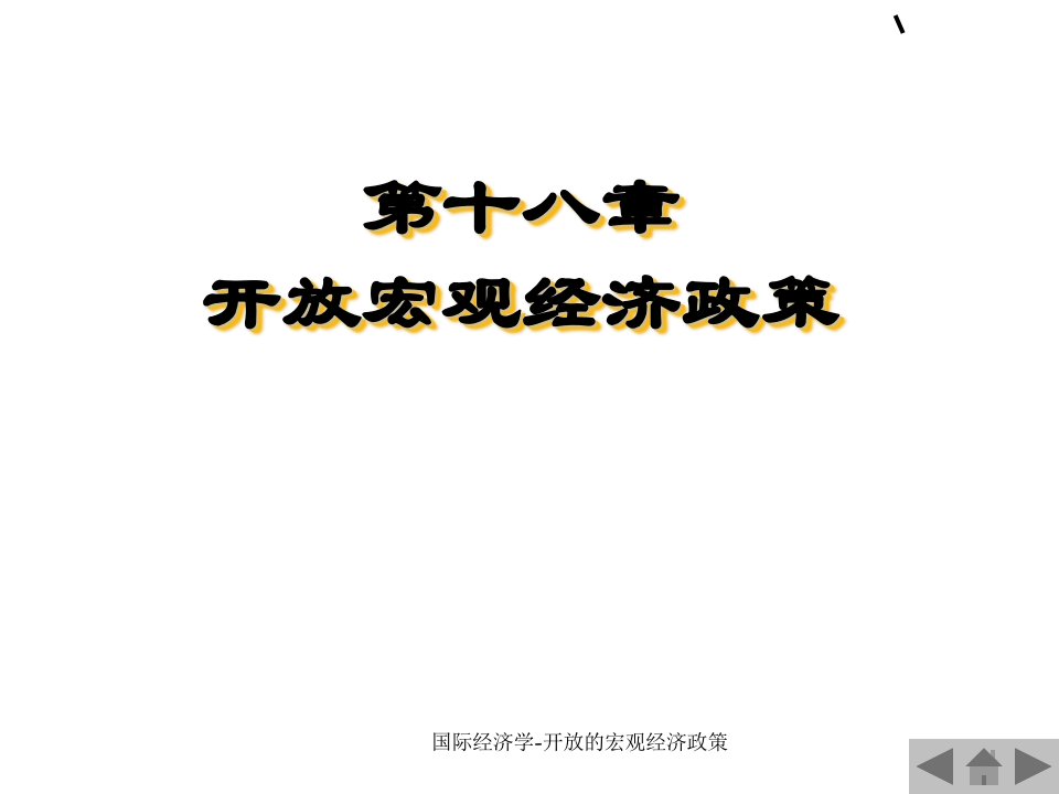 国际经济学开放的宏观经济政策课件