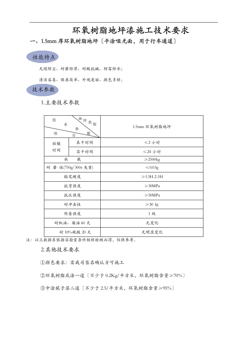 地坪漆施工技术要求