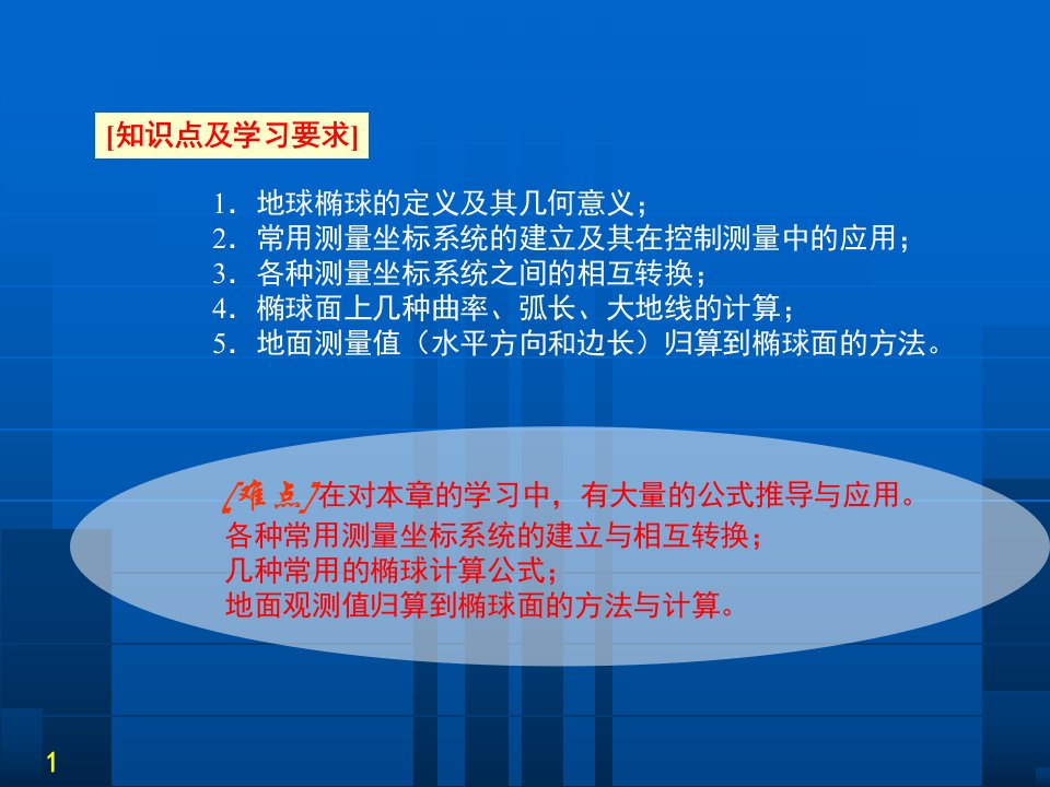 教学课件第七章椭球面上的测量计算