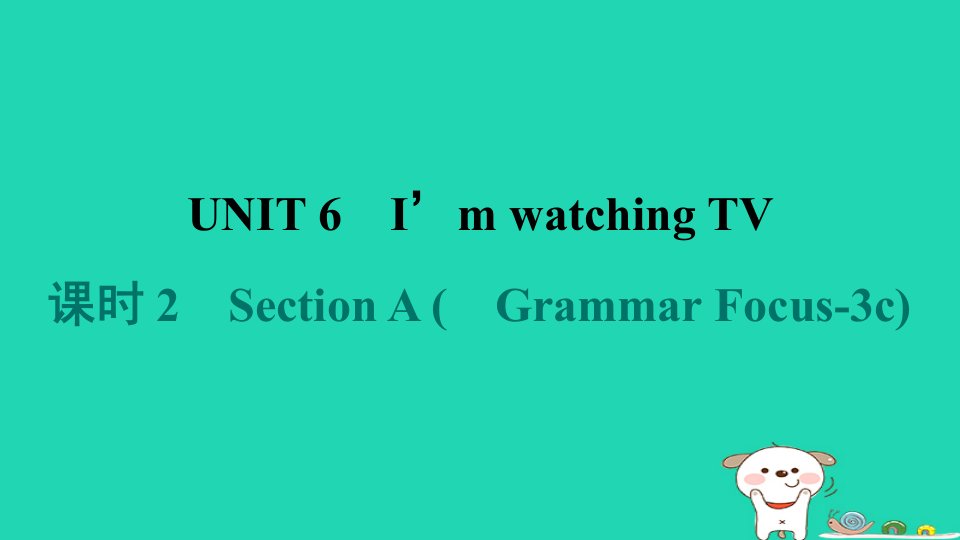 广东省2024七年级英语下册Unit6I'mwatchingTV课时2SectionA　GrammarFocus_3c课件新版人教新目标版