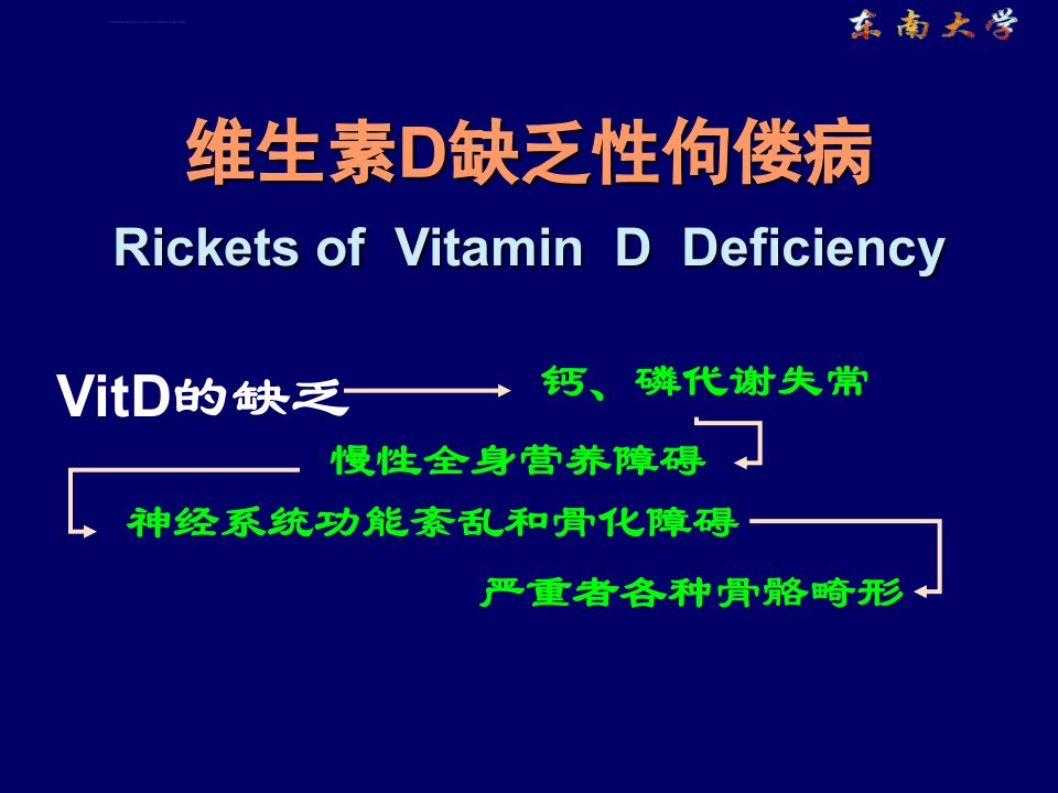 维生素d缺乏性佝偻病精品课件