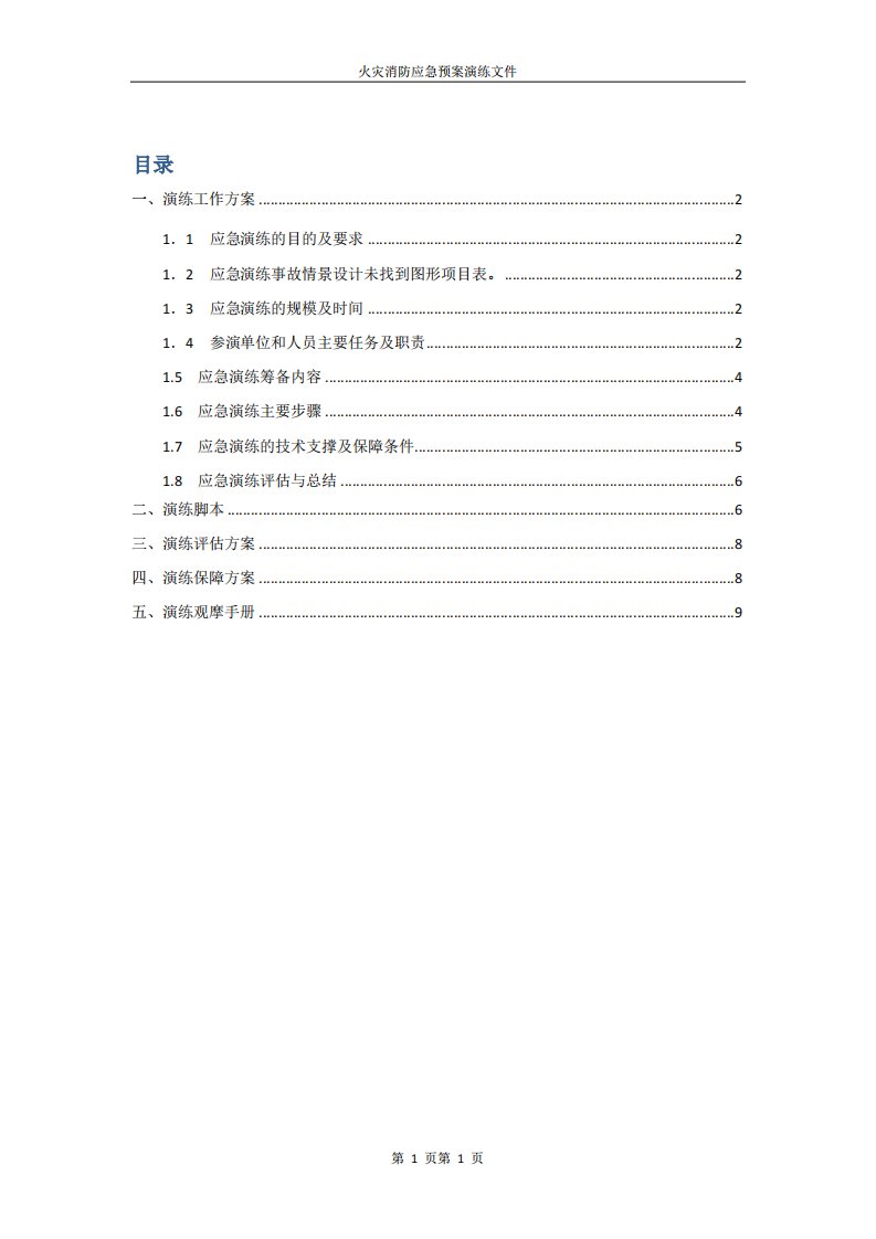 火灾消防应急预案演练文件