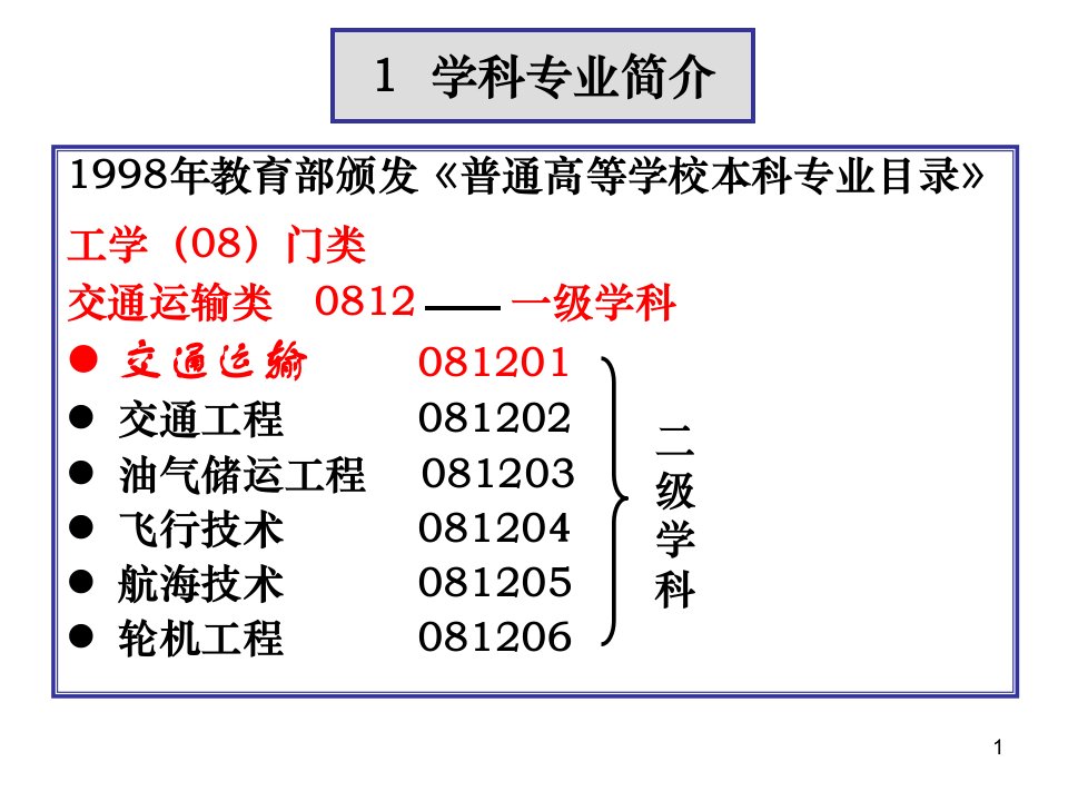 交通运输专业导学