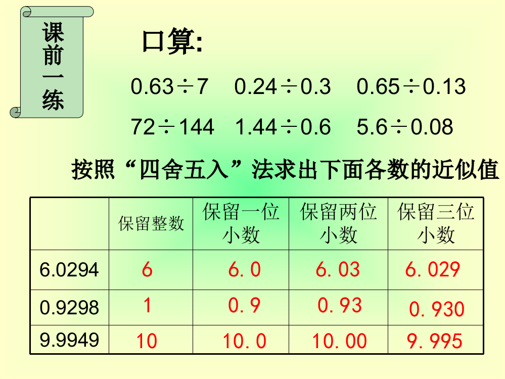 商的近似数2