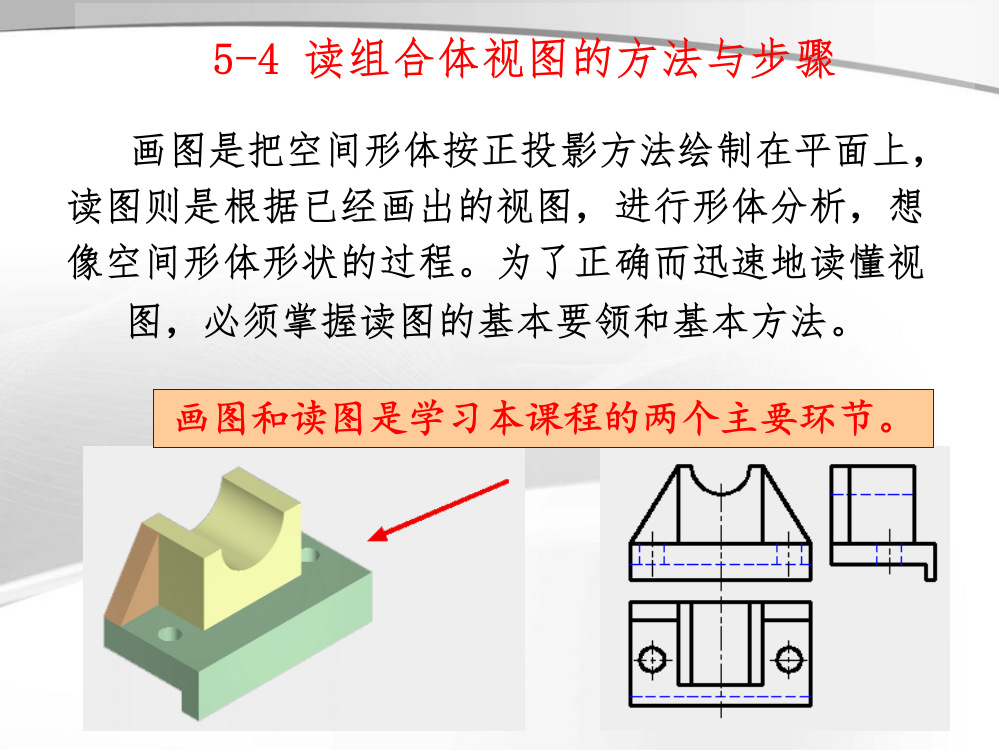 读组合体的方法与步骤ppt课件