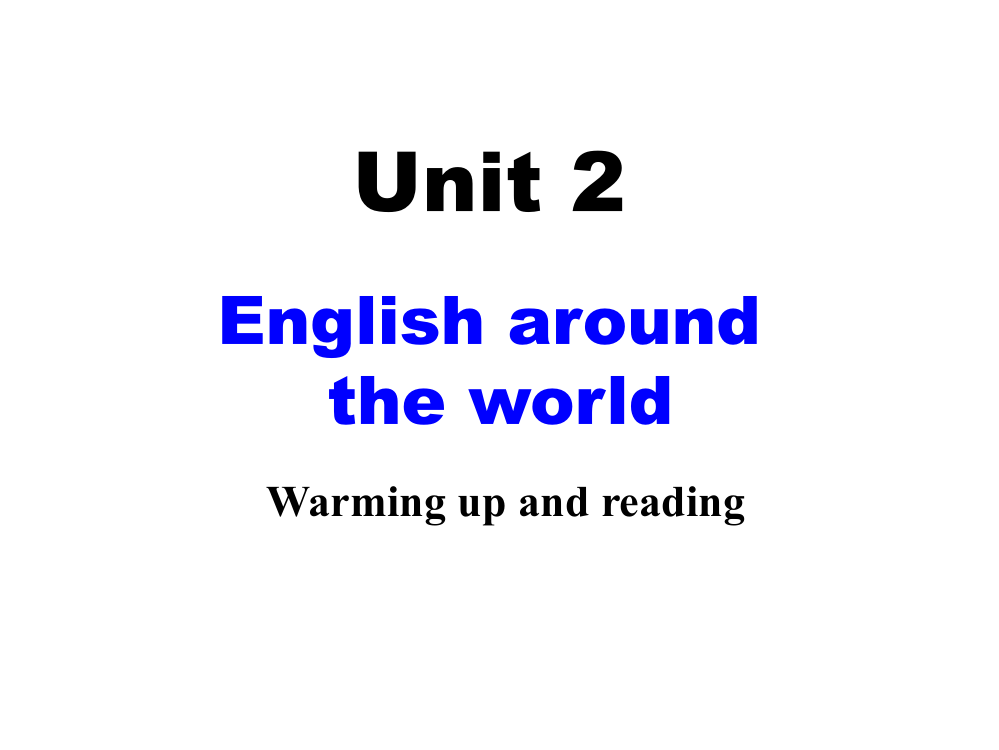 人教版Module1Unit2readingTheroadtomodernEnglish