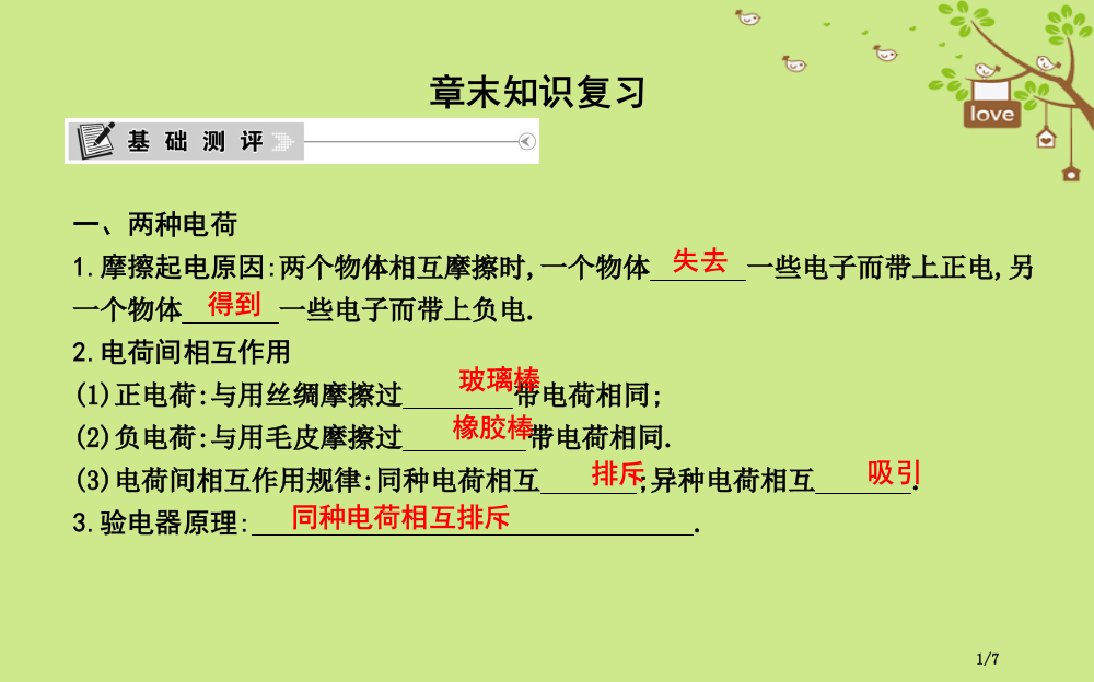 九年级物理上册13探究简单电路章末知识复习全国公开课一等奖百校联赛微课赛课特等奖PPT课件