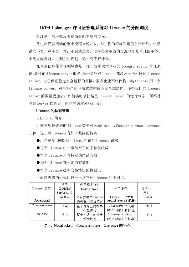 LMT-LicManager许可证管理系统对license的分配调度