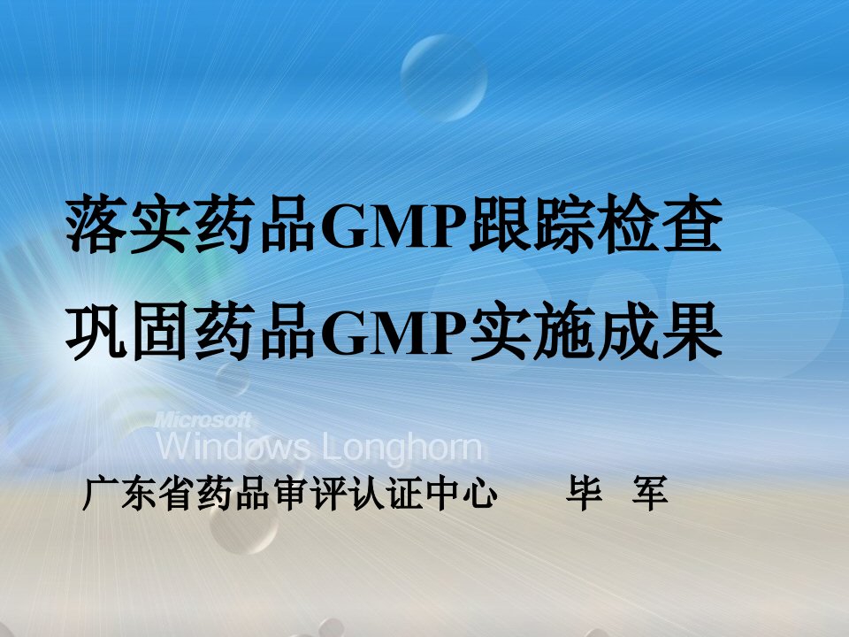 一、广东省药品生产企业GMP认证基本情况