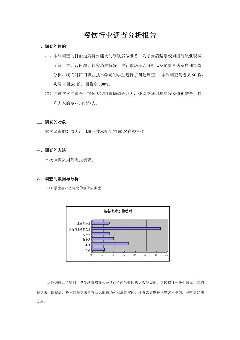 餐饮行业调查报告