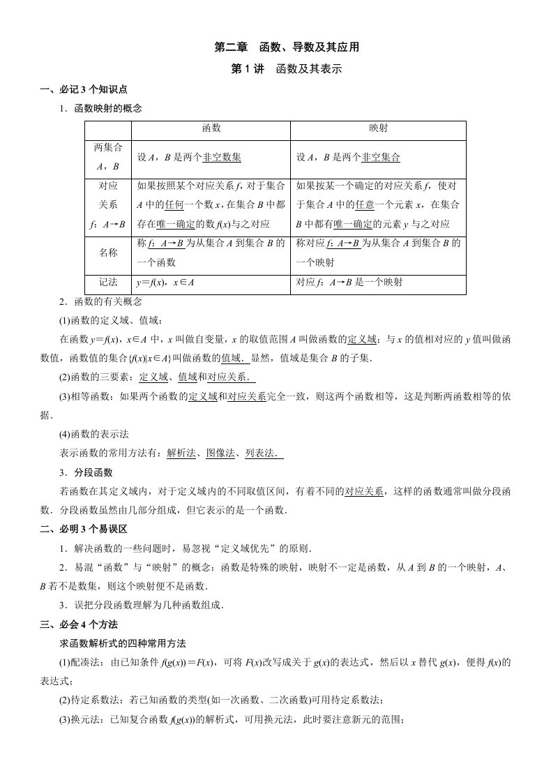 高三艺术班数学复习专用资料