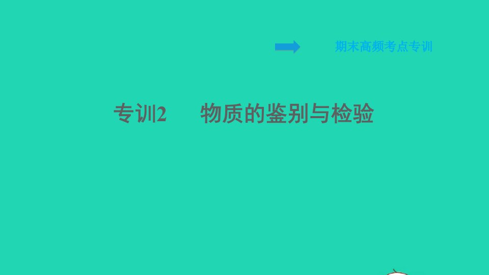 2022九年级化学全册期末专训2物质的鉴别与检验习题课件鲁教版五四制