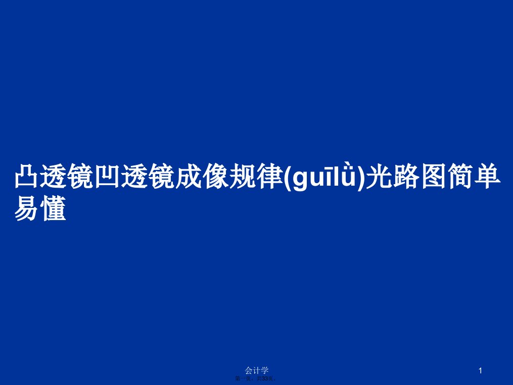 凸透镜凹透镜成像规律光路图简单易懂学习教案